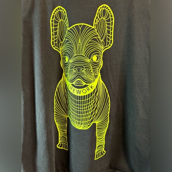 Lifework Big Radog Black /Green T Shirt Size Medium Crew Neck Short Sleeve - Picture 10 of 16
